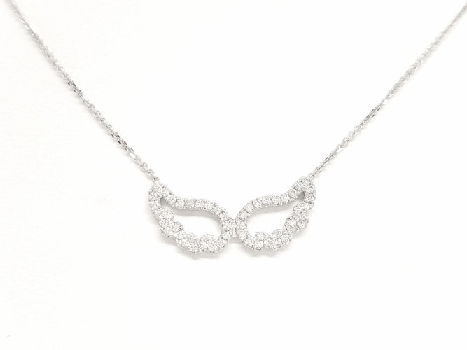 Collier Collier Aile d'ange Or blanc Diamant 58 Facettes 579302RV