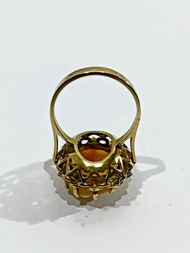 Bague 55 Bague Camée Or Rose 58 Facettes 3088/1