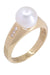 Bague 53 Bague Or jaune Perle Diamant 58 Facettes 081971