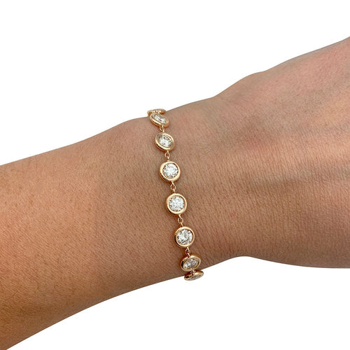 Bracelet Bracelet or rose et diamants. 58 Facettes 31347