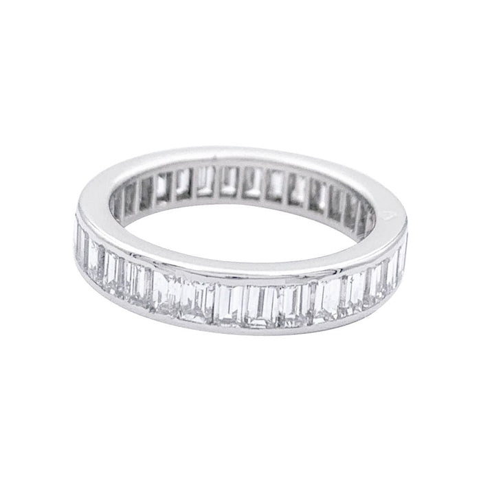 Bague 50 Alliance Cartier, diamants baguette et platine. 58 Facettes 32607