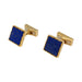 Cufflinks Cufflinks in yellow gold and lapis lazuli. 58 Facettes 31459