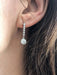 Earrings Platinum diamond sleeper earrings 58 Facettes