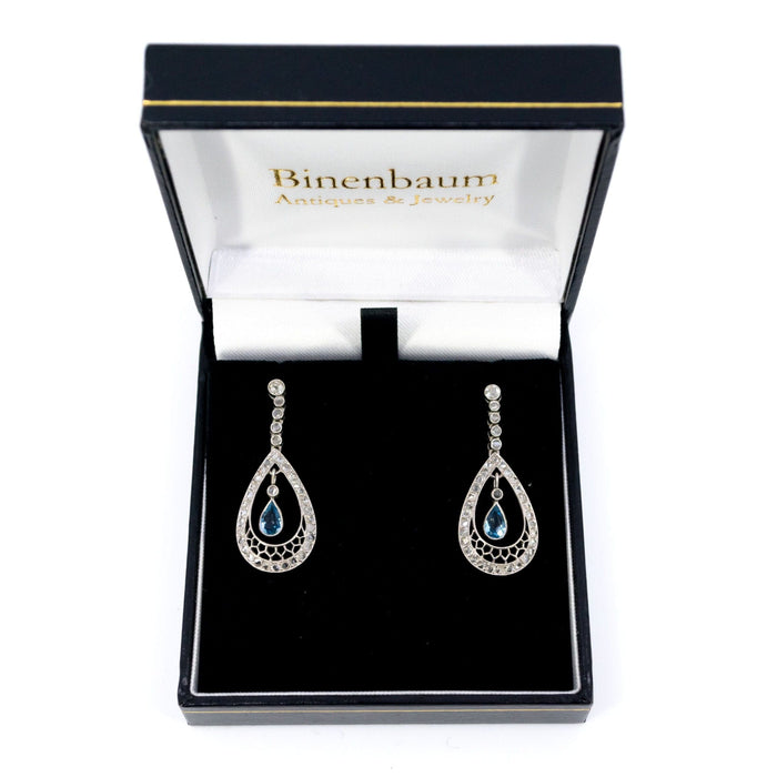 Boucles d'oreilles Boucles d'oreilles diamant, Aigue-marine, 58 Facettes 0310D85783FA4077B2D8A430DBFD66AB