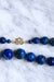 Collier Collier perles de lapis lazuli sculptées 58 Facettes