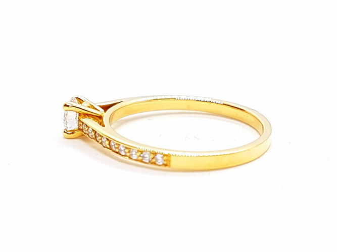 Bague 53 Bague Solitaire Or jaune Diamant 58 Facettes 578712RV