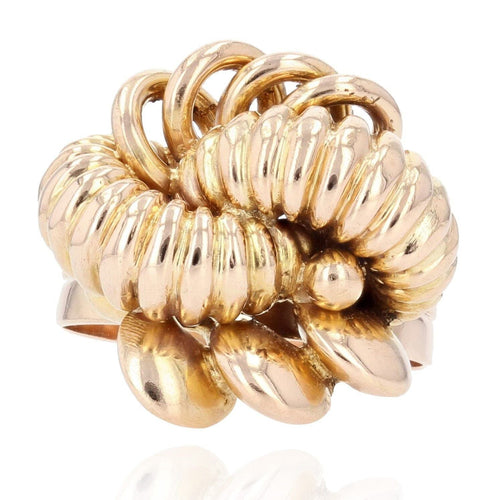 Bague 63 Bague vintage tout or noeud 58 Facettes 22-259