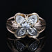 Ring 53 Vintage feather and clover ring in pink gold 58 Facettes CV106