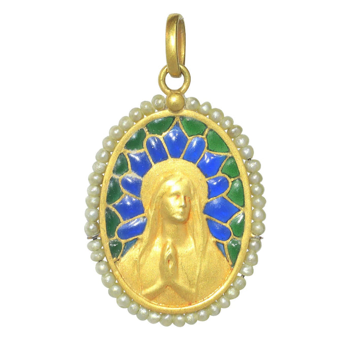 Pendentif Pendentif émail plique-ajour et perles de rocaille 58 Facettes 23191-0421