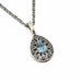 Necklace Vintage blue topaz enamel silver necklace 58 Facettes