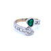 Bague 59 Bague "Vous et Moi" Emeraude Diamants 58 Facettes