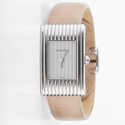 Rectangular steel watch Boucheron Reflet collection 58 Facettes