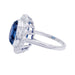 Bague 53 Bague Pompadour, or blanc, saphir et diamants. 58 Facettes 32592