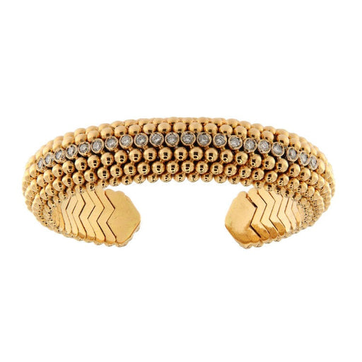 Bracelet Bracelet rigide en or rose avec diamants 58 Facettes G3479
