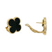 Earrings Van Cleef & Arpels earrings, "Magic Alhambra", yellow gold, onyx. 58 Facettes 31673