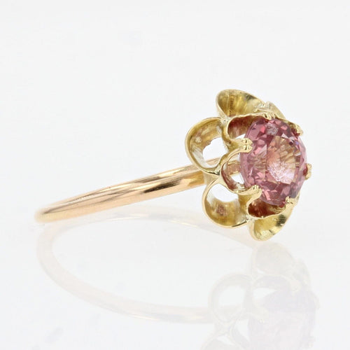 Bague 54 Bague fleur grenat et or 58 Facettes 22-308