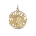 Openwork haloed Virgin Medal pendant in pink gold 58 Facettes 17-024A