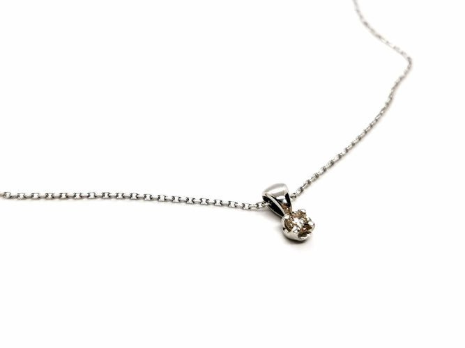 Collier Collier Chaîne + pendentif Or blanc diamant 58 Facettes 1268810CN