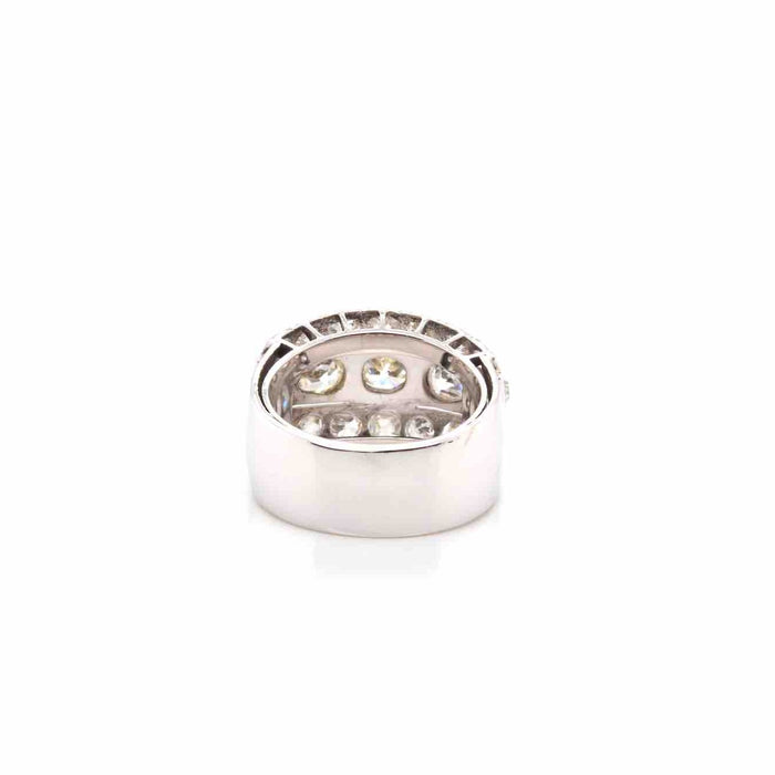 Bague 59 Bague bandeau Or blanc Diamants 58 Facettes 24629