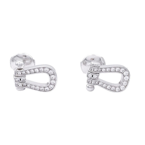 Boucles d'oreilles Boucles d'oreilles Fred, "Force 10", or blanc, diamants. 58 Facettes 33157