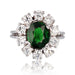 Bague 51 Bague marguerite grenat tsavorite et diamants 58 Facettes 23-221