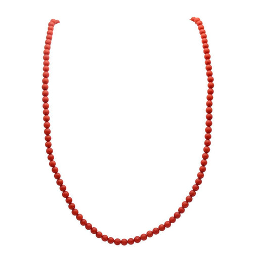 Collier Collier Perles de corail rouge fermoir or jaune 58 Facettes