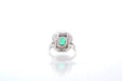 Ring 53 Ring White gold Emerald Diamonds 58 Facettes 25338