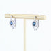 Boucles d'oreilles Boucles d'oreilles or blanc saphirs diamants 58 Facettes 21-510