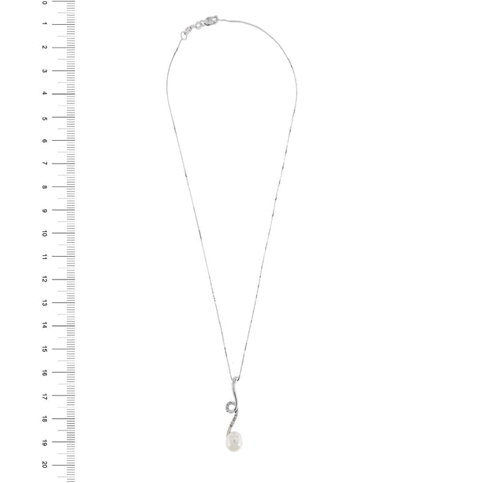 Collier Collier pendentif perle diamants 58 Facettes 24476