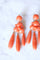 Boucles d'oreilles Boucles d'oreilles girandoles anciennes en or et goutte de corail 58 Facettes