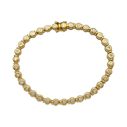 Bracelet Bracelet ligne diamants or jaune. 58 Facettes 31886