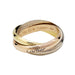 Ring 60 Cartier “Trinity” ring in 3 classic golds. 58 Facettes 30695