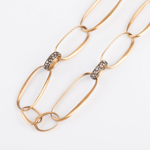 Collier Collier or rose brossé de la maison Pomellato collection Victoria 58 Facettes