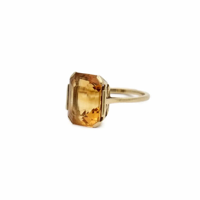 Bague 53 Bague Or jaune Citrine 58 Facettes REF2373-95