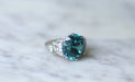 Bague 51.5 Bague Cocktail Platine Zircon bleu Diamants 58 Facettes