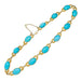 Collier Collier en or jaune décoré de turquoises. 58 Facettes 31468