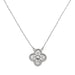 Van Cleefs & Arpels “Vintage Alhambra” necklace in white gold and diamonds. 58 Facettes 31024