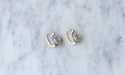 Earrings Leverback earrings Yellow gold Platinum Diamonds 58 Facettes