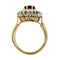 Bague 56 Bague pompadour rubis, diamants, or jaune. 58 Facettes 31967