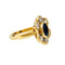 Bague 55 Bague fleur en or jaune, saphir et diamants. 58 Facettes 32194