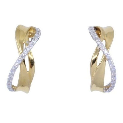Boucles d'oreilles Boucles d'oreilles diamants entrelacées 58 Facettes 062221