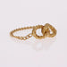 Ring 62 Yellow gold chain ring with intertwined loops 58 Facettes 23-217