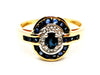 Ring 53 Art Deco Ring Yellow Gold Sapphire 58 Facettes 1292342CN
