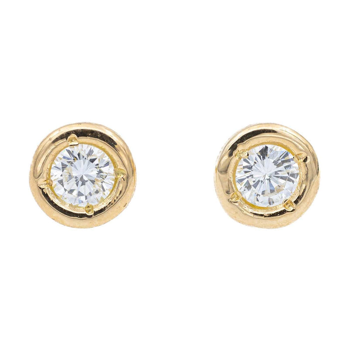 Boucles d'oreilles Boucles d'oreilles Puces Or jaune Diamant 58 Facettes 2340393CN