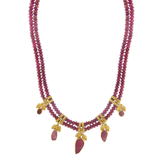 Collier Collier Or jaune Rubis 58 Facettes 35041