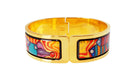 Frey Wille bracelet - Yellow gold plated bangle, enamel 58 Facettes 32054
