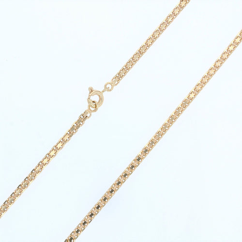 Collier Chaine or jaune maille plate 58 Facettes 15-085