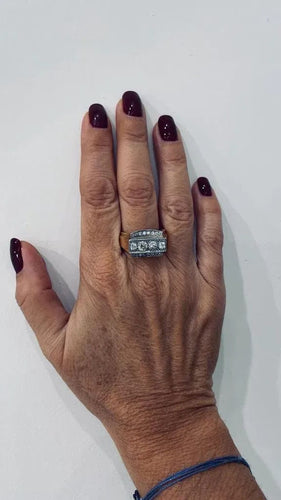 Bague 63 Bague Cocktail Art Déco Diamants 58 Facettes