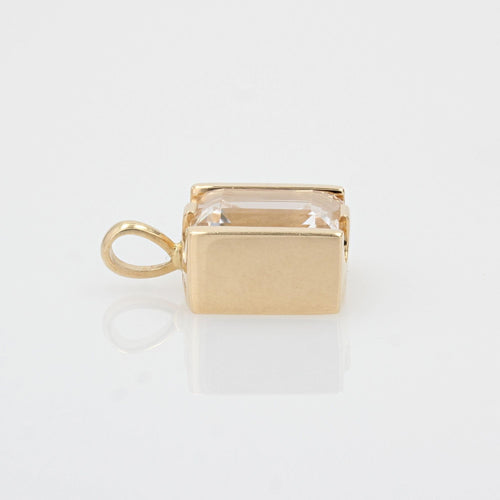 Collier Pendentif or jaune cristal 58 Facettes 19-090