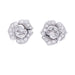 Boucles d'oreilles Boucles d'oreilles, "Fleurs", or blanc, diamants. 58 Facettes 33050